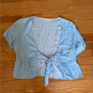 LA Hearts front-tie shirt